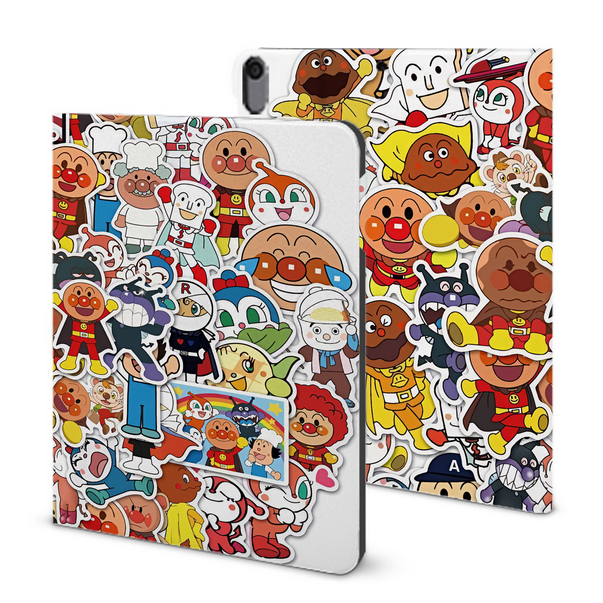 （画像用） アンパンマン Anpanman IPad ケース ブック型 PUレザー TPU 耐衝撃 軽量 薄型 ペン収納なし 全面保護 IPad 各モデル対応
